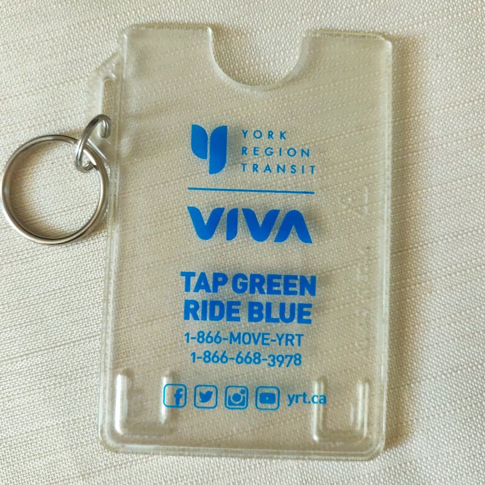 YRT VIVA Clear Card Holder with Key Chain